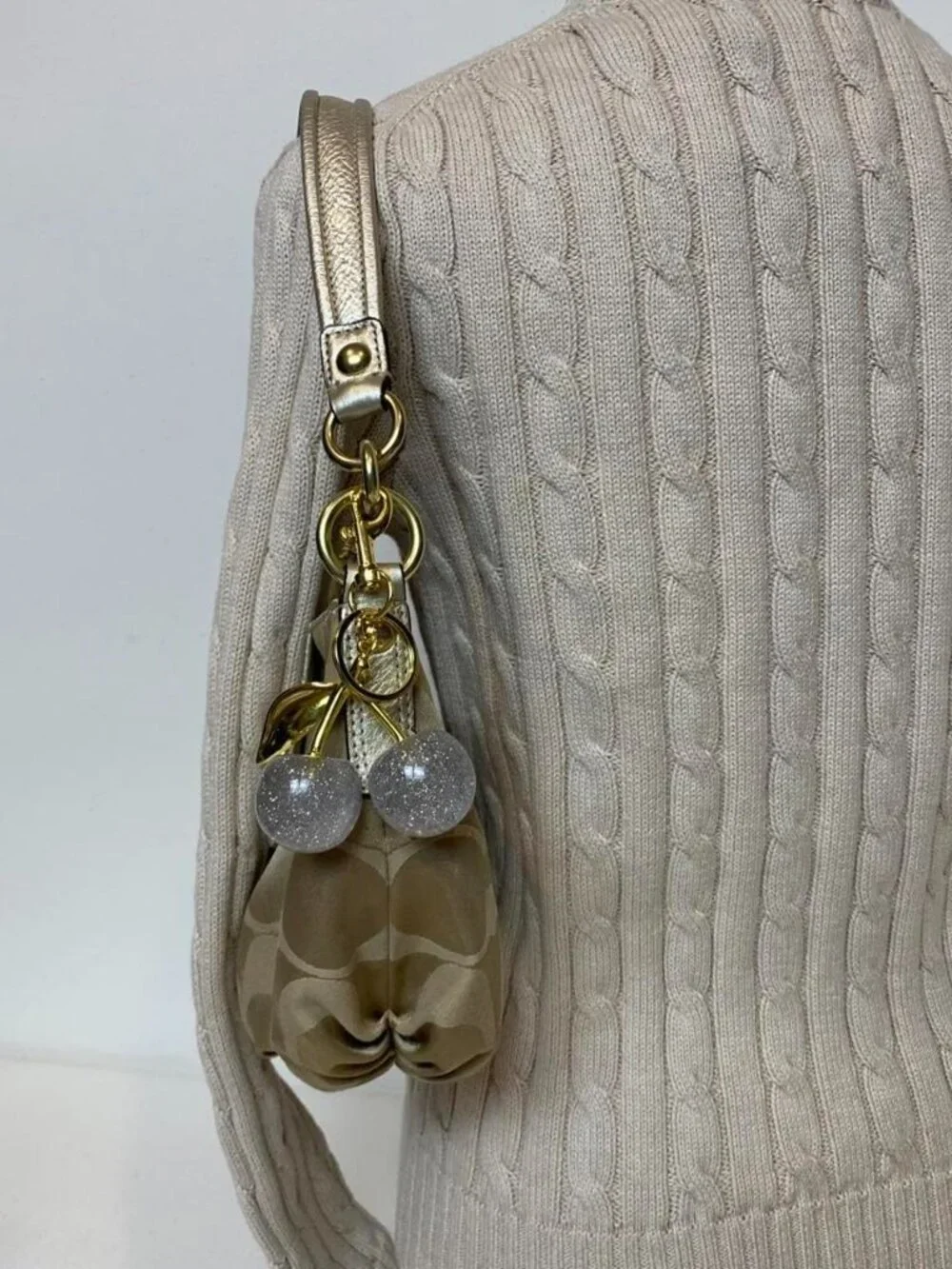 Coach signature monogram shoulder bag